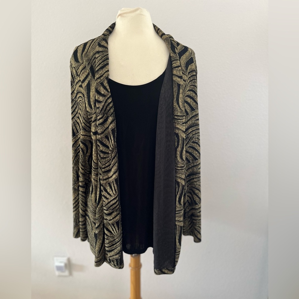JM Collection Shell/Cardigan One-Piece